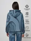 Женское худи / Абстракция бумажные волны