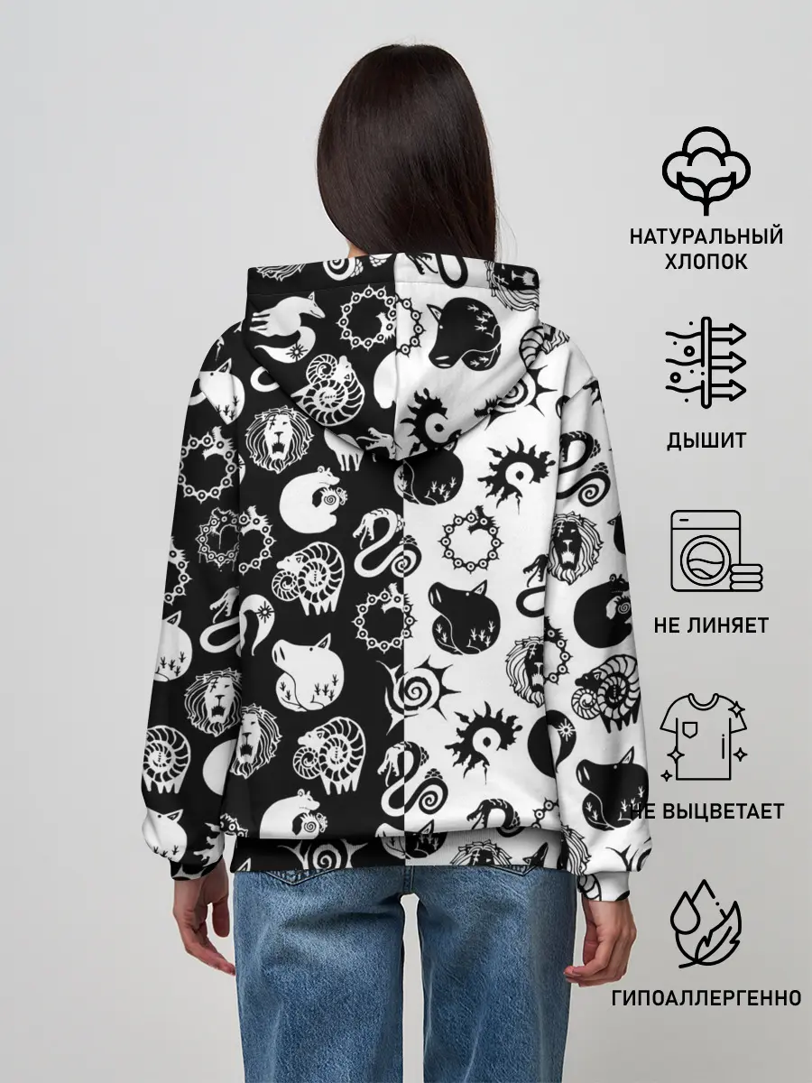 Женское худи / ЭМБЛЕМЫ 7 СМЕРТНЫХ ГРЕХОВ