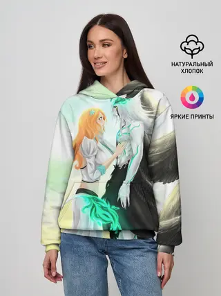 Женское худи / Bleach Grimmjow and Orihime