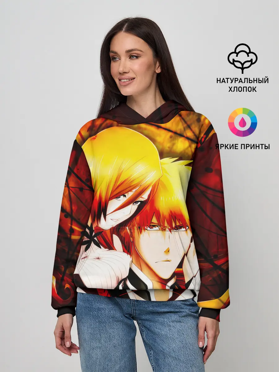 Женское худи / Ичиго Куросаки и Орихиме Иноуэ