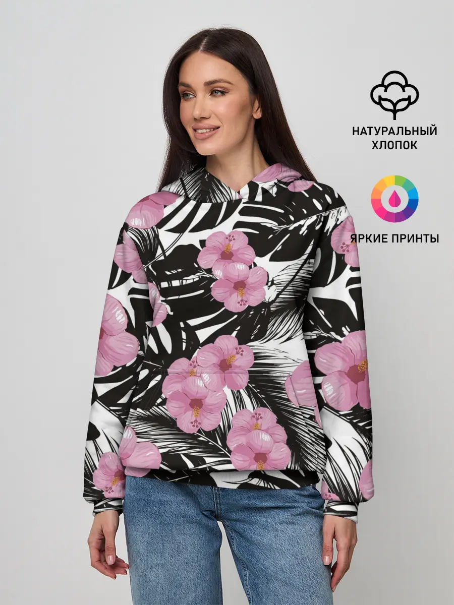 Женское худи / Тропический Стиль