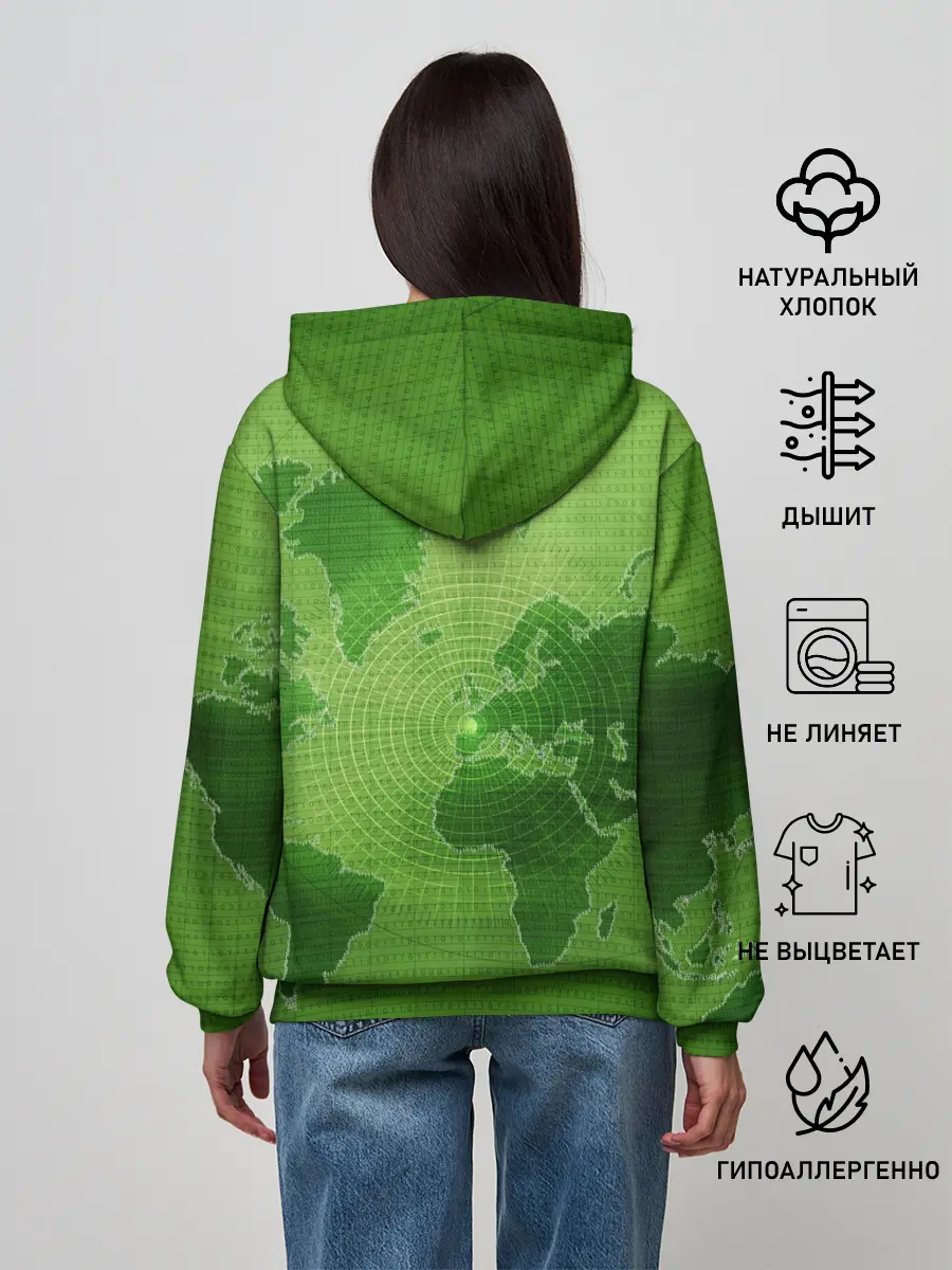 Женское худи / Карта мира