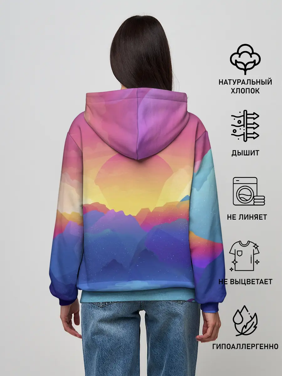 Женское худи / Красочные Горы
