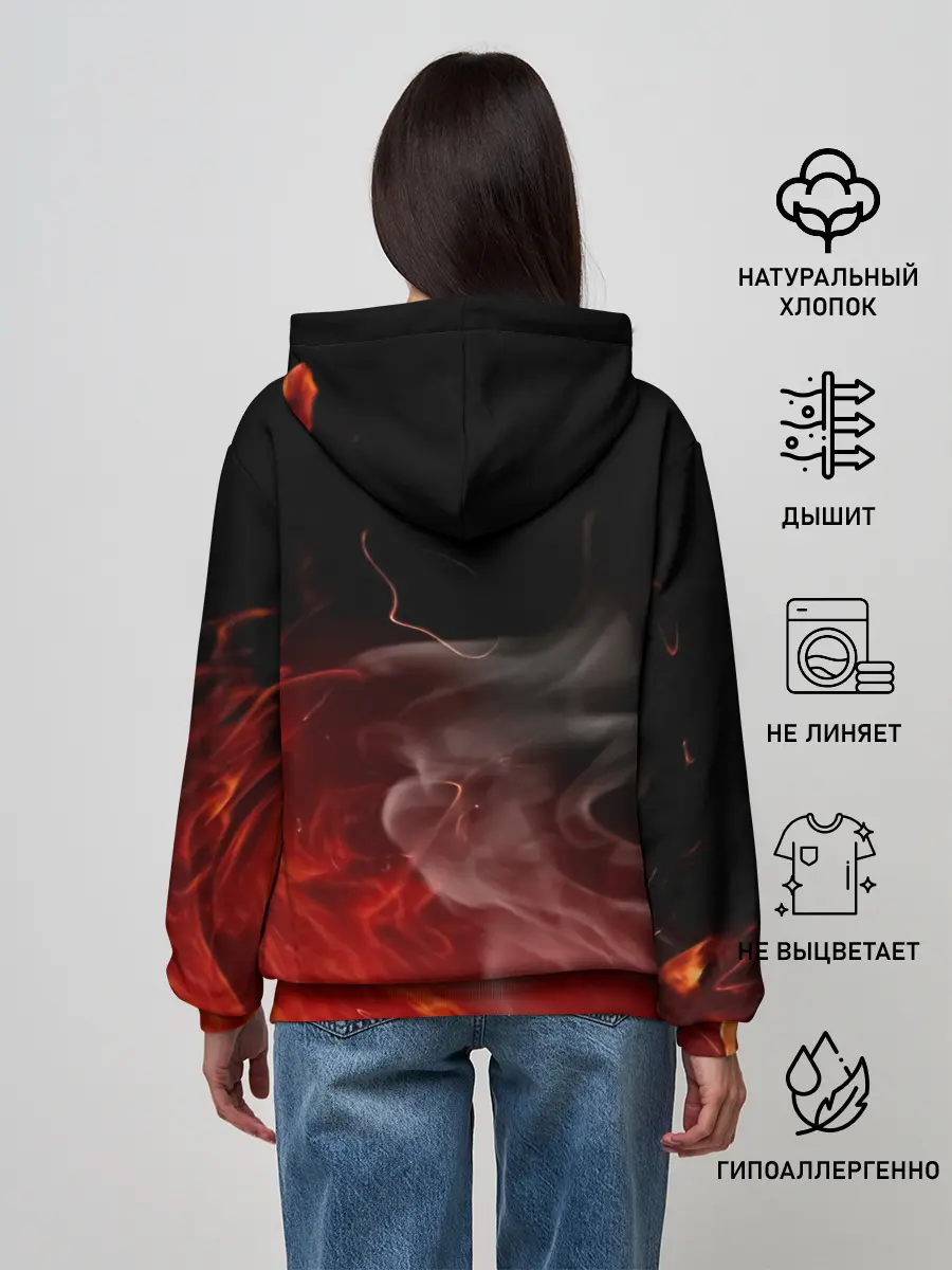Женское худи / Незуко Камадо в огне
