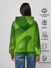 Женское худи / 3d Green abstract