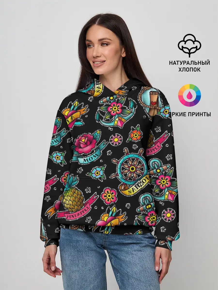 Женское худи / Old school Sailor