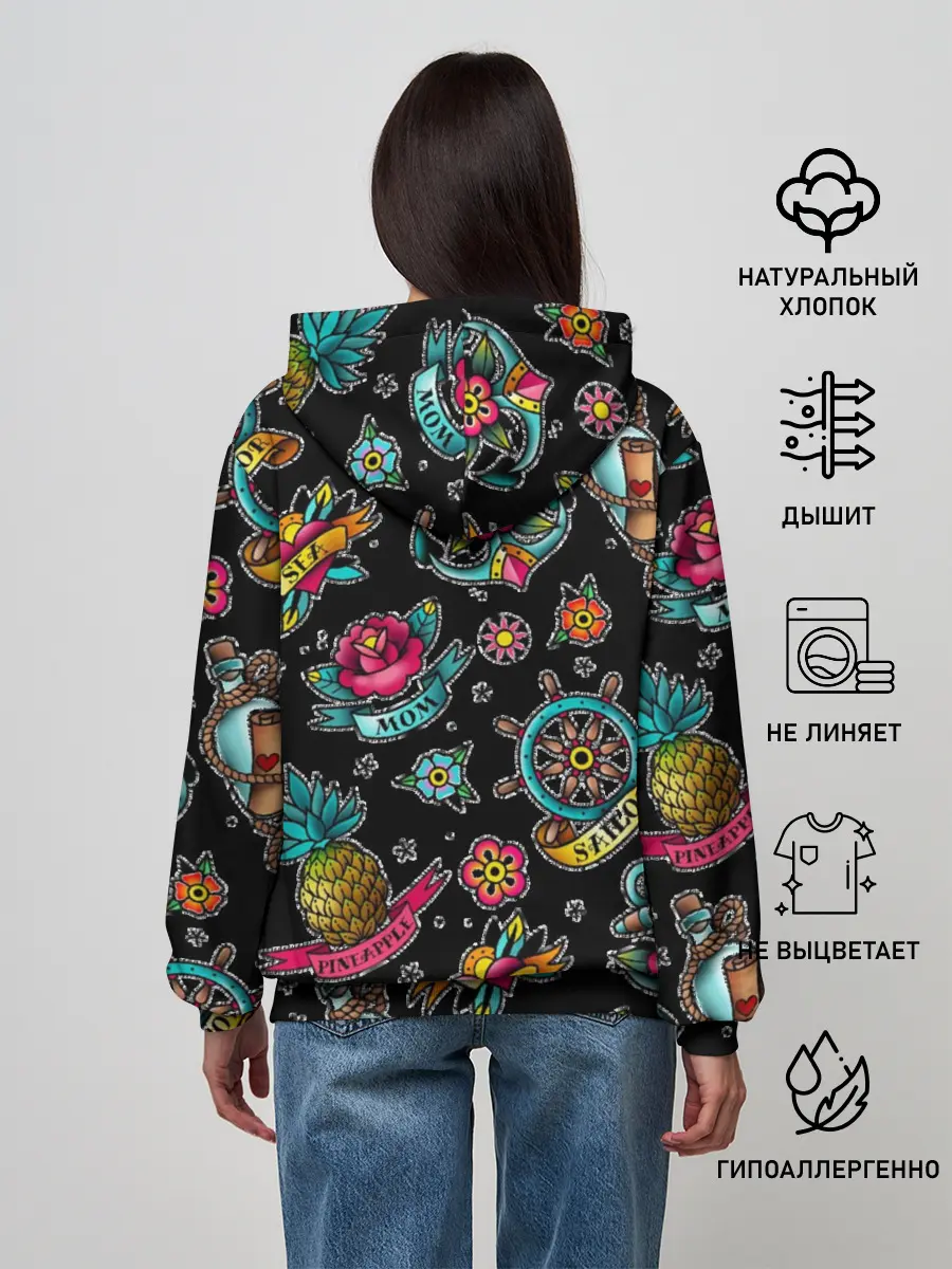 Женское худи / Old school Sailor