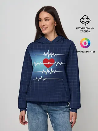 Женское худи / Ритм Сердца