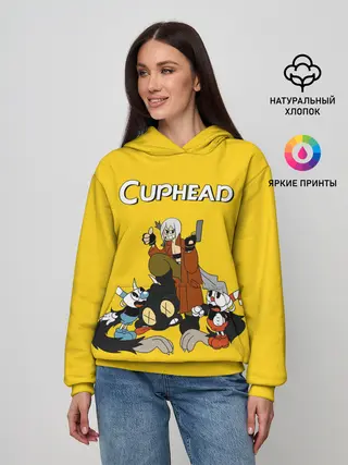 Женское худи / Cuphead x DMC