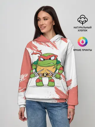 Женское худи / ЧЕРЕПАШКИ НИНДЗЯ - РАФАЭЛЬ
