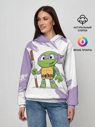 Женское худи / ЧЕРЕПАШКИ НИНДЗЯ - ДОНАТЕЛЛО