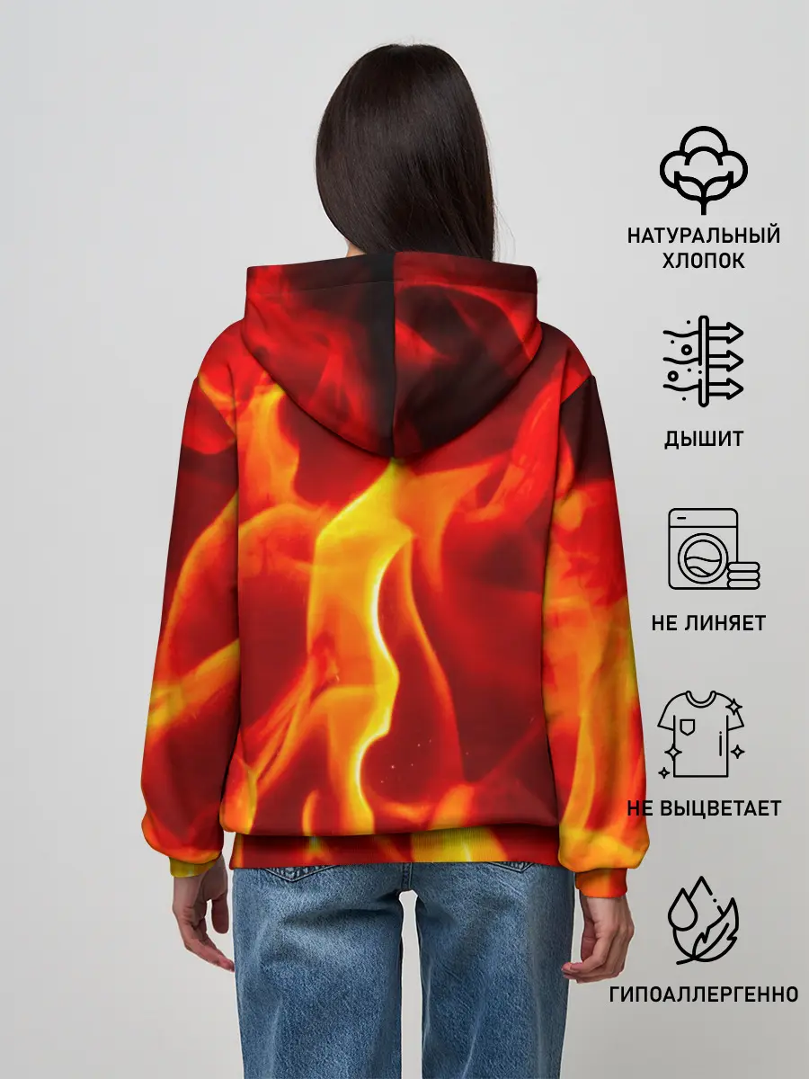 Женское худи / The devil is on fire