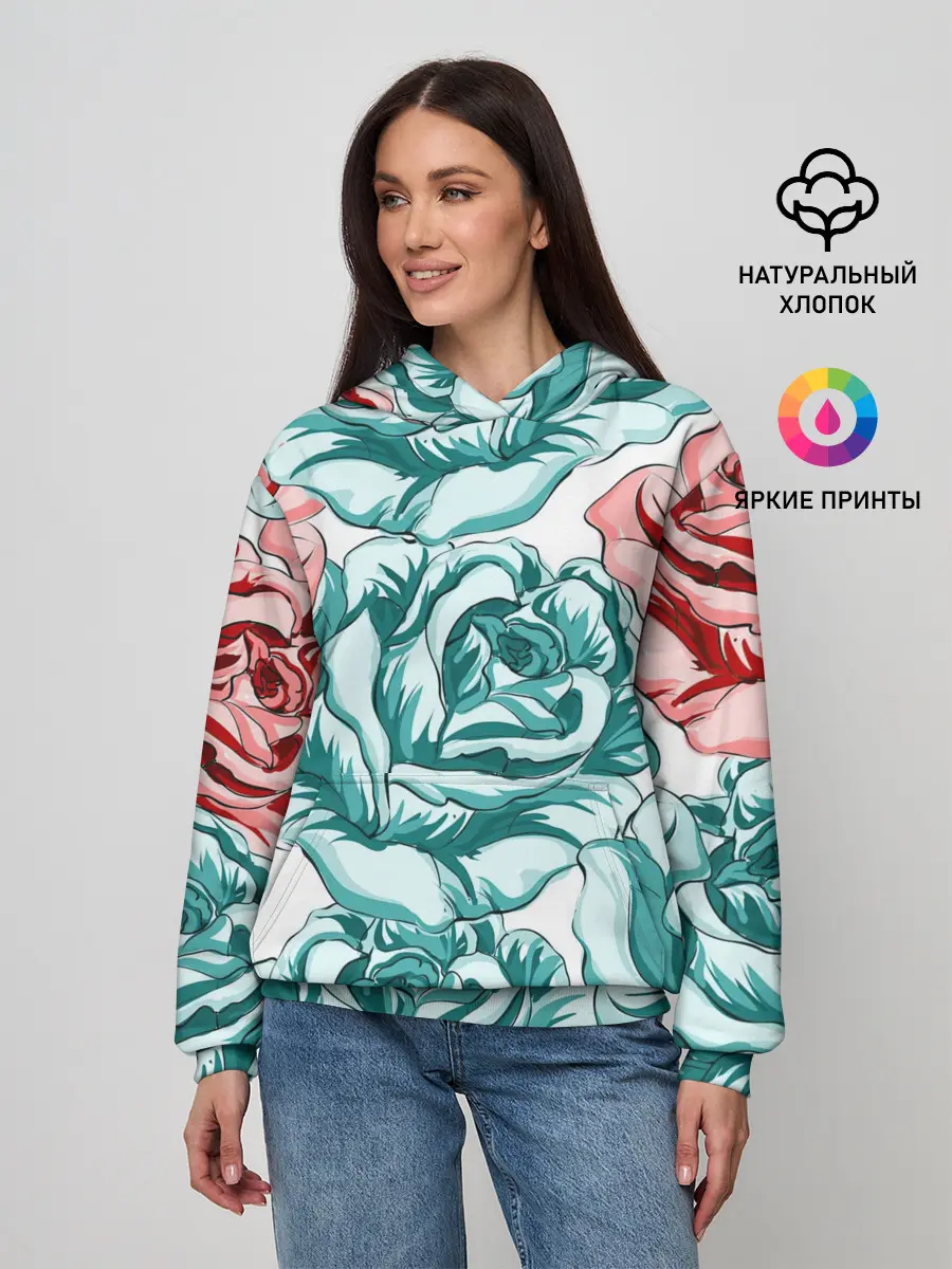 Женское худи / Розы