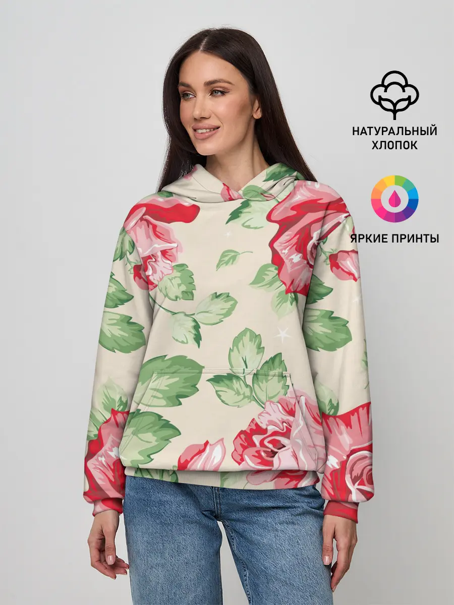 Женское худи / Розы