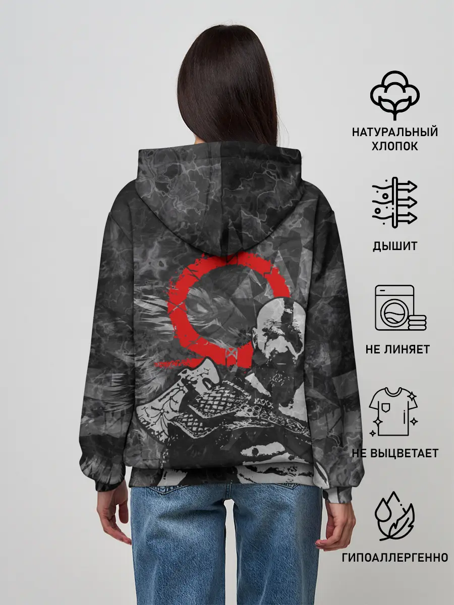 Женское худи / GOD OF WAR : KRATOS