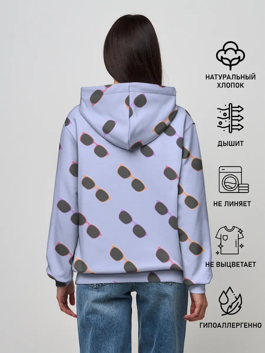 Женское худи / Разноцветные очки