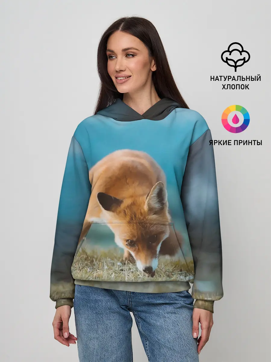 Женское худи / Милая лисичка