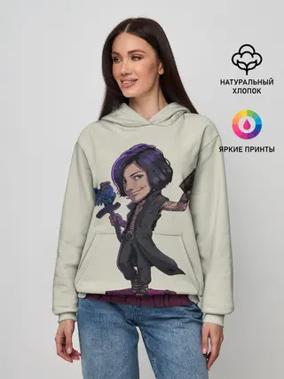 Женское худи / V Big head