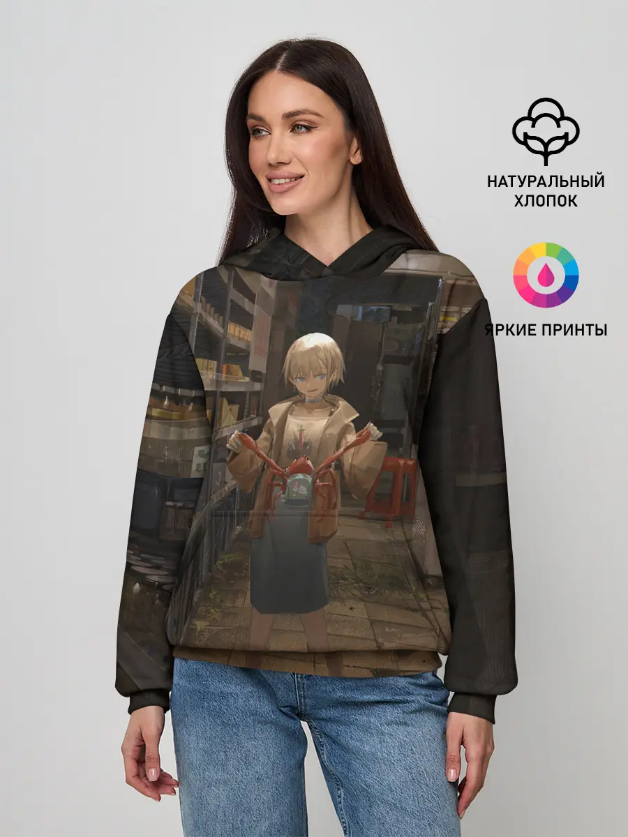 Женское худи / Girl with crab