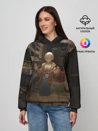 Женское худи / Girl with crab