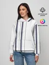 Женское худи / Белые и синие полосы | Stripes