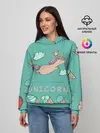 Женское худи / Единорог с мороженкой