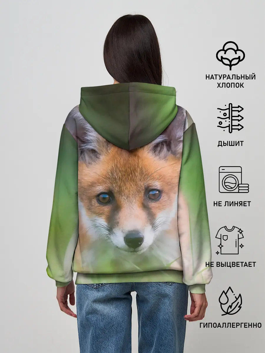 Женское худи / Лисенок в засаде