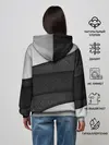 Женское худи / 3D luxury style silver black