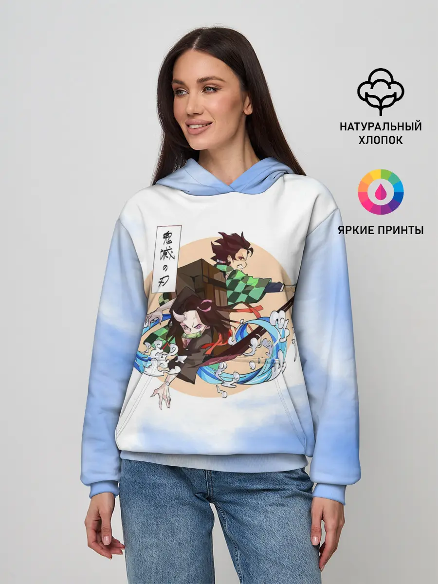 Женское худи / Танджиро и Незуко Камадо