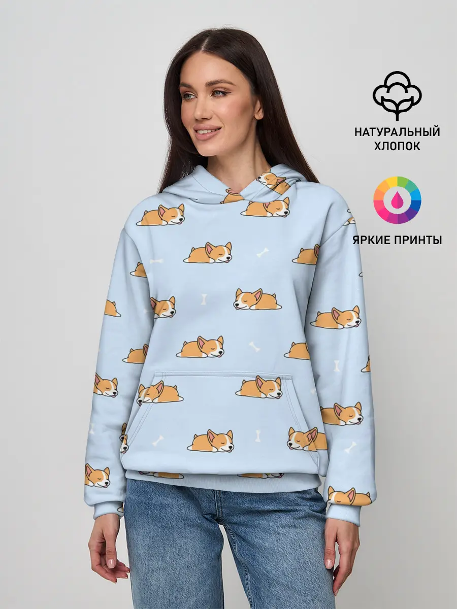 Женское худи / Корги