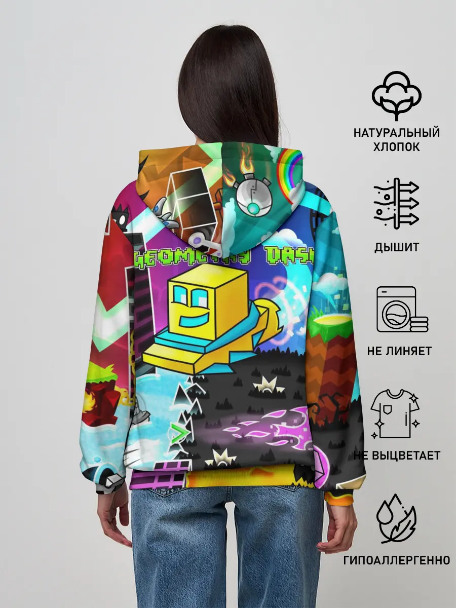 Женское худи / Geometry Dash