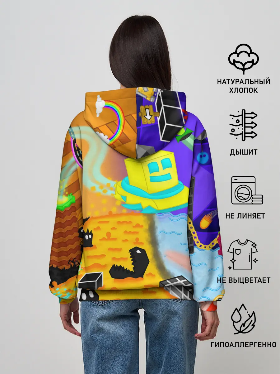 Женское худи / Geometry Dash | RobTop