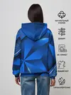 Женское худи / 3D абстрактные фигуры BLUE