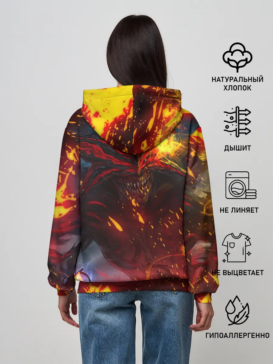 Женское худи / Path of Exile | Fire Demon