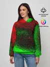 Женское худи / КРАСНАЯ И ЗЕЛЕНАЯ КРАСКА