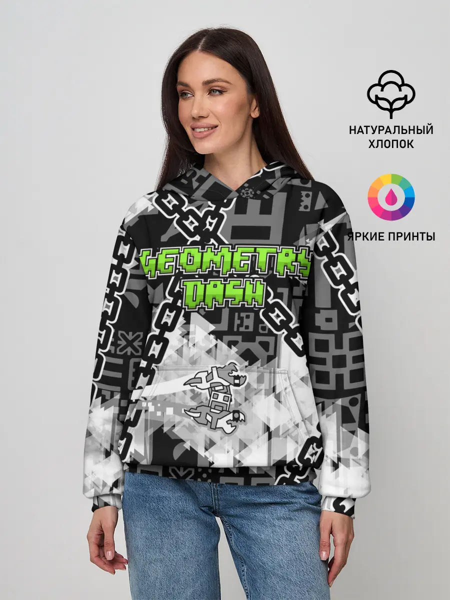 Женское худи / Geometry Dash