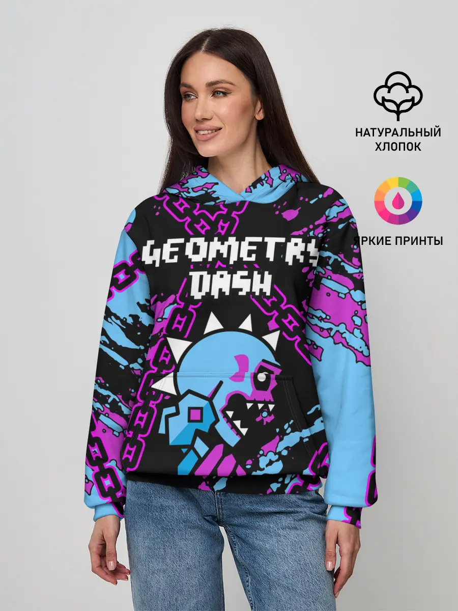 Женское худи / Geometry Dash