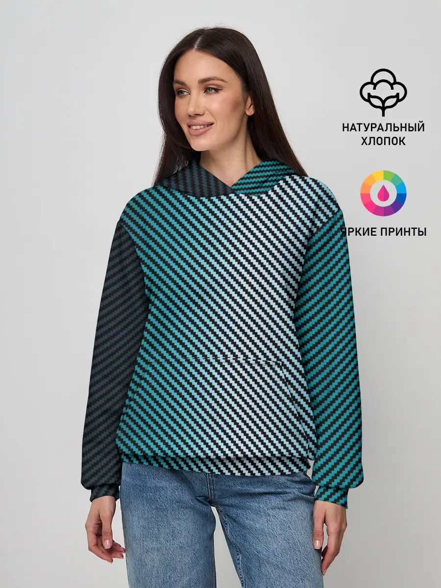 Женское худи / Carbon Blue