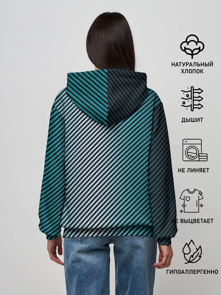 Женское худи / Carbon Blue