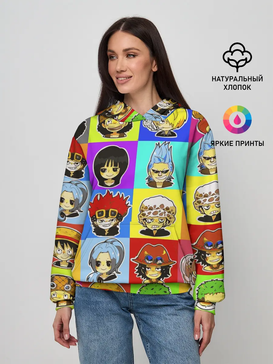 Женское худи / ONE PIECE / ВАН ПИС / УЗОР