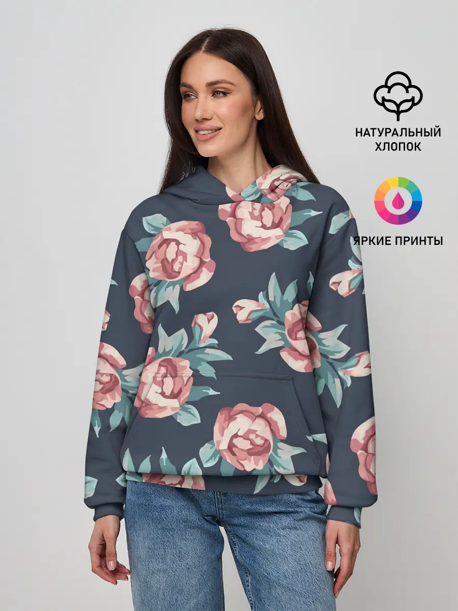 Женское худи / Розы