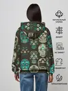 Женское худи / Черепа с узорами