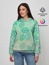 Женское худи / узор из листиков