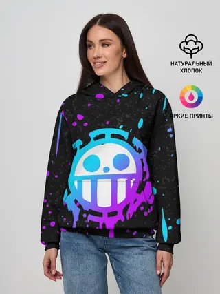 Женское худи / ONE PIECE / ВАН ПИС / НЕОН