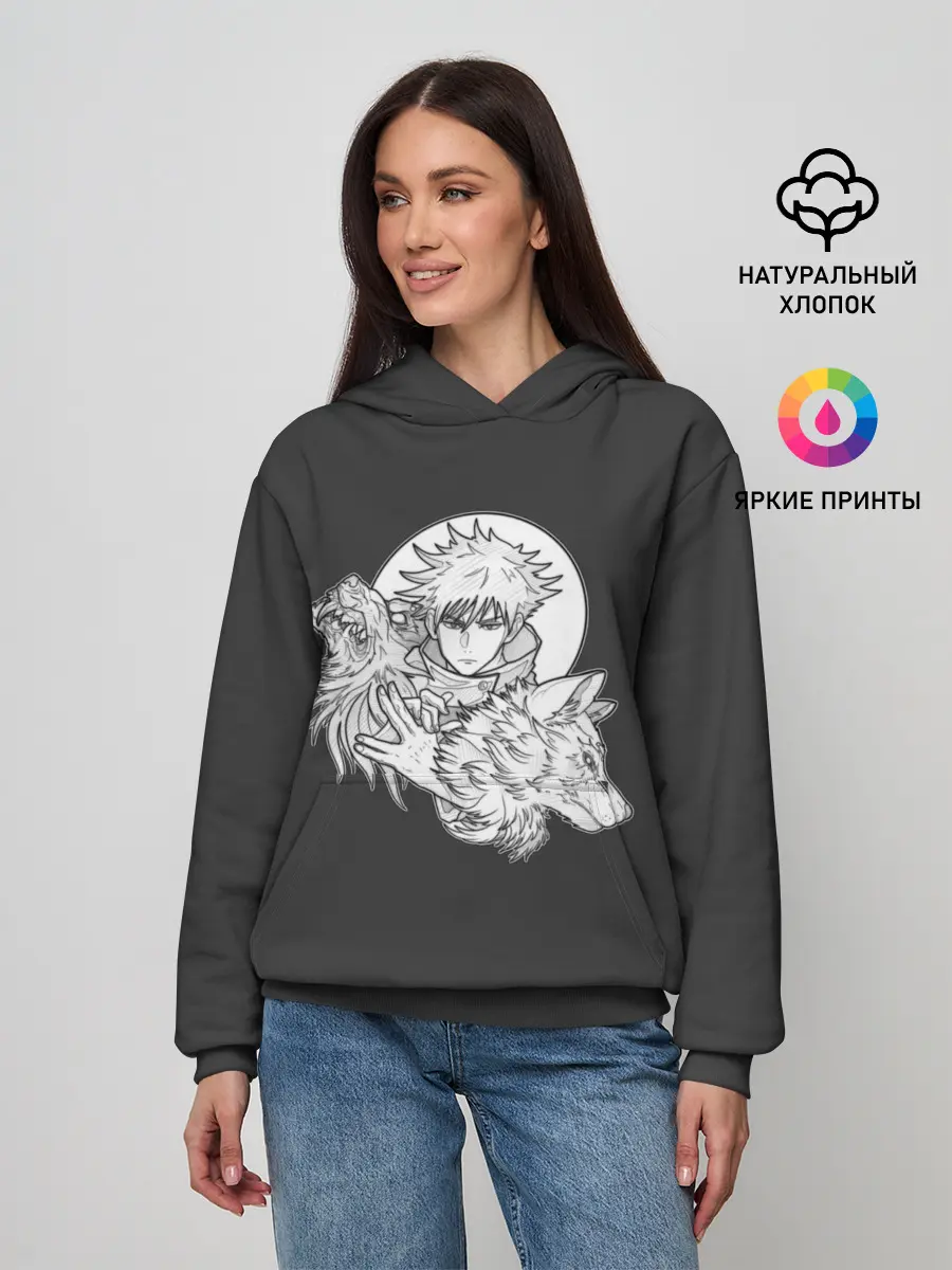 Женское худи / Megumi с волком