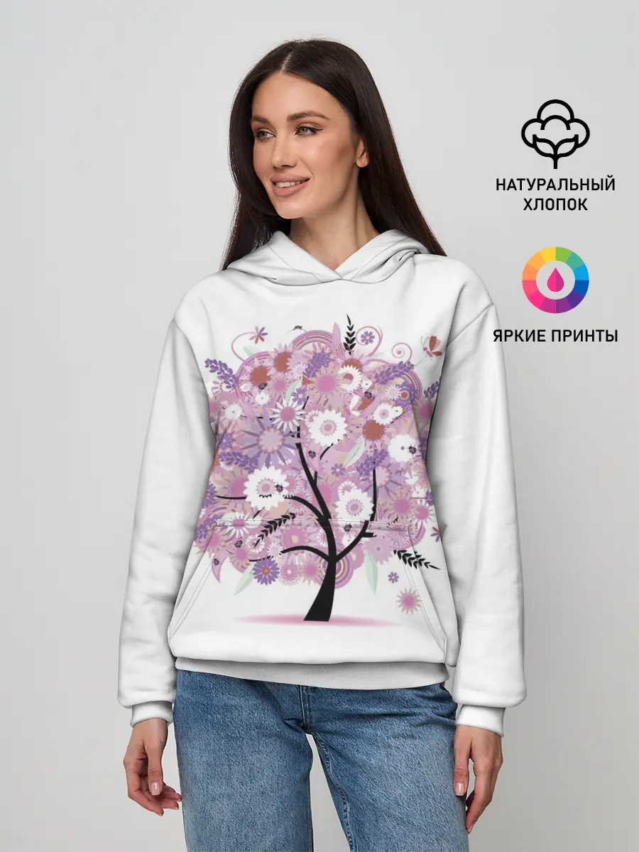 Женское худи / Цветочное Дерево
