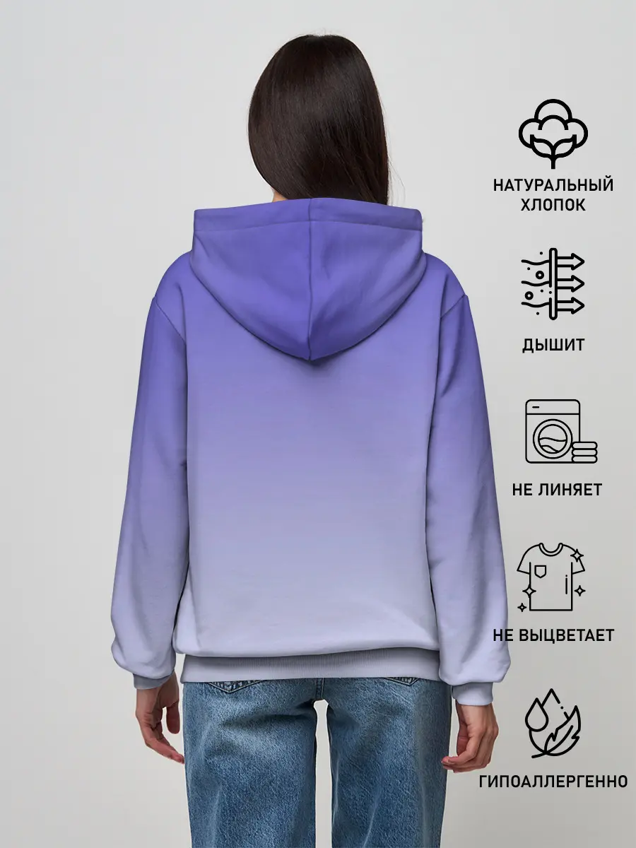 Женское худи / енот акварелью потеки