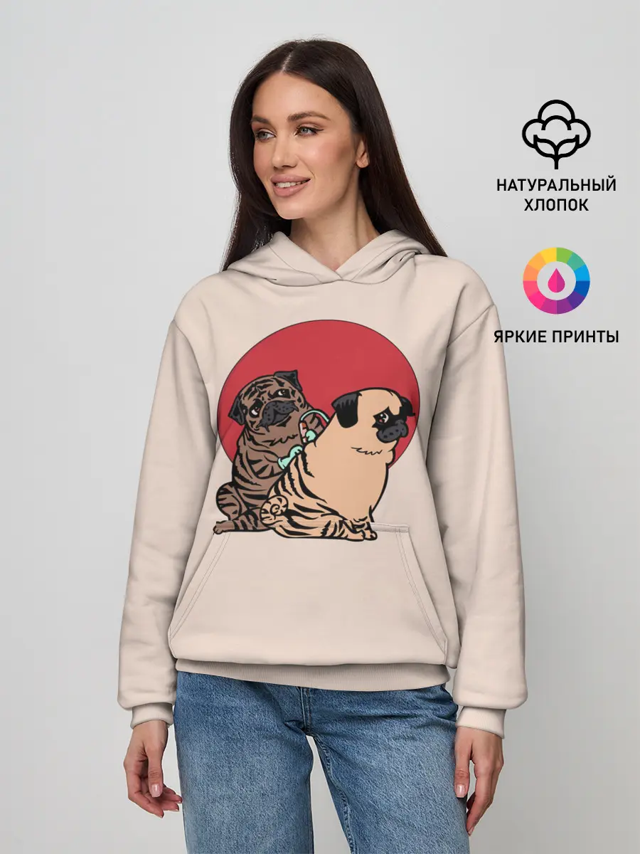 Женское худи / Мопсы | Тату мастер