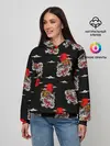 Женское худи / Японский стиль - тигры