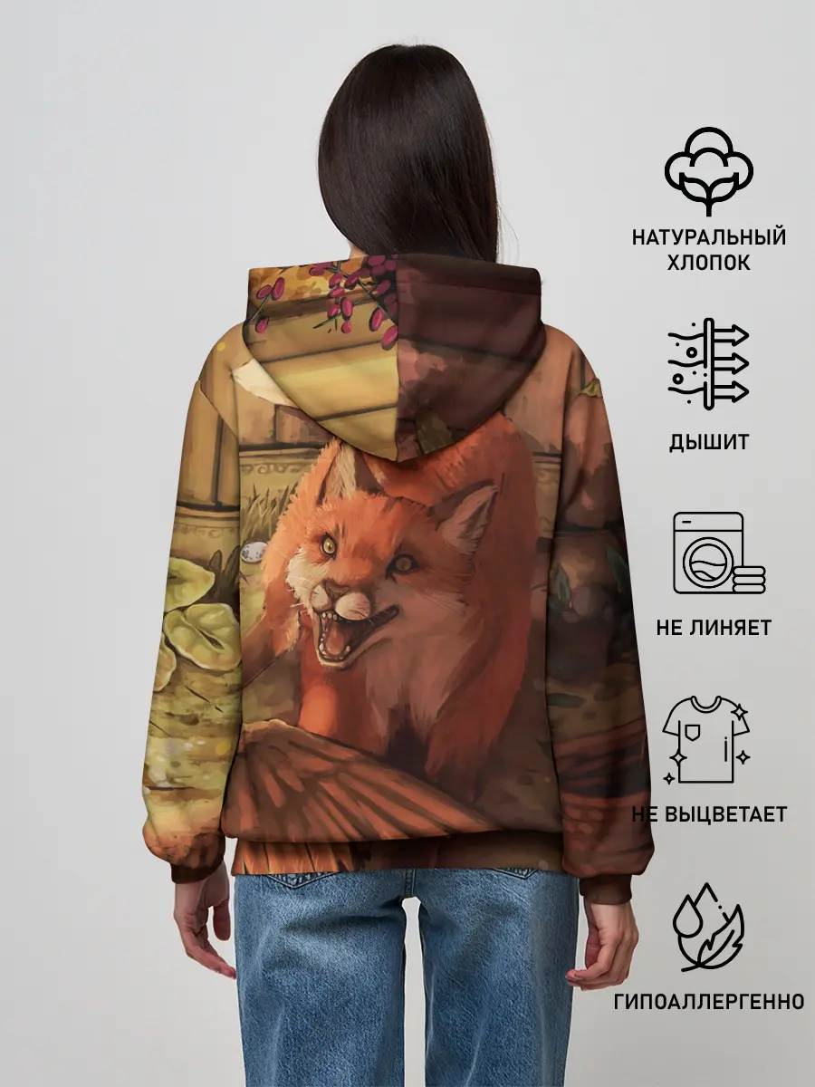 Женское худи / Хищная лисица